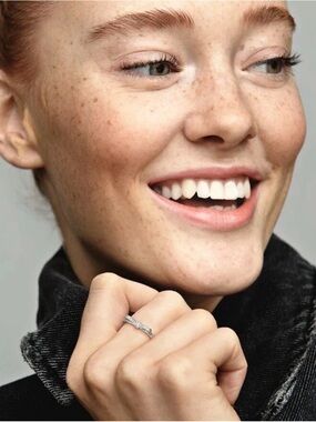 Pandora Silver Bow Ring with Cubic Zirconia